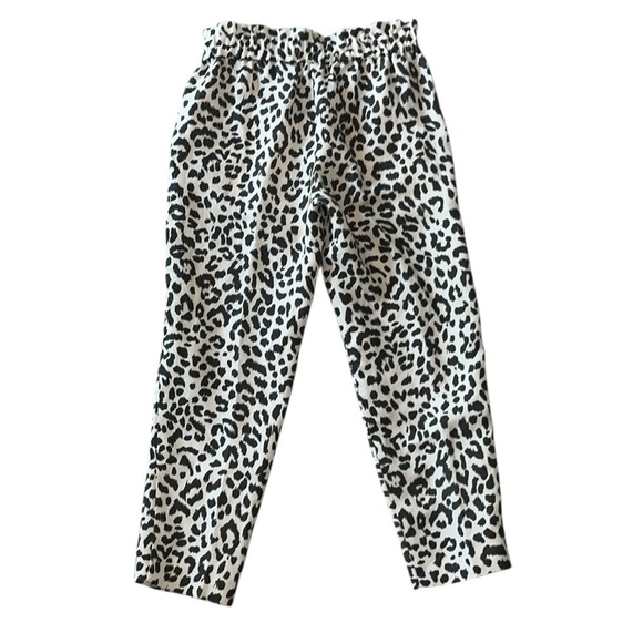 J. Crew Linen Leopard Print Elastic Pleated Pants Size 4P - Picture 3 of 10